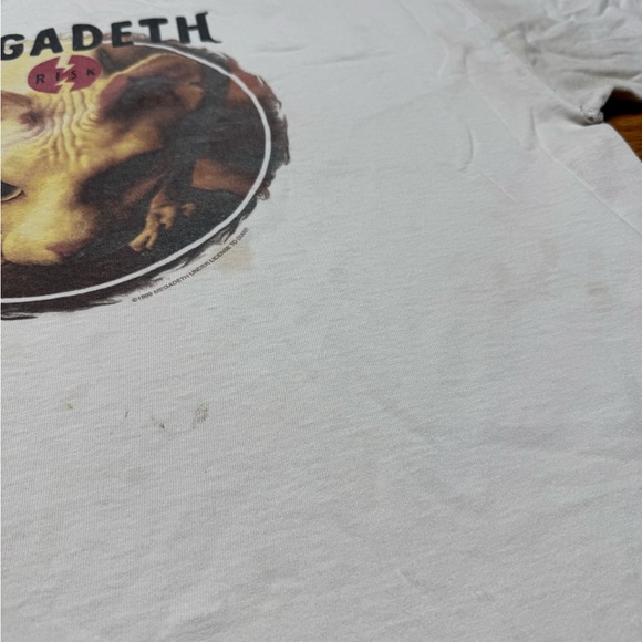 Vintage Megadeth Risk T Shirt Distressed 1999 Large Vtg Metal 90s - Picture 7 of 9